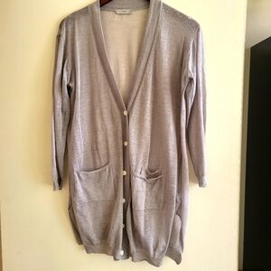 Gray Cardigan Sweater